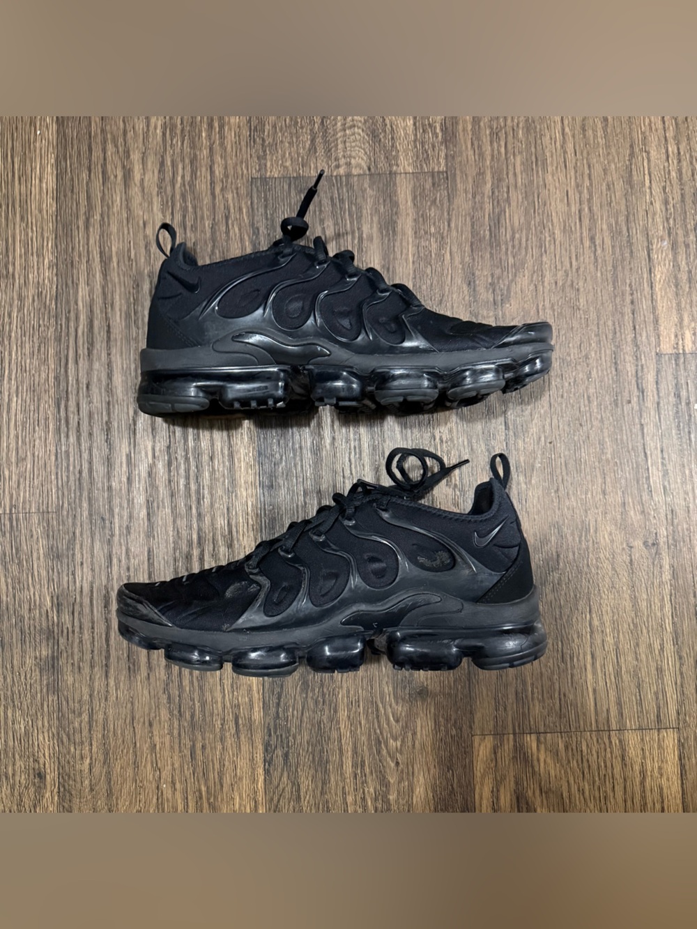 Nike Men's All-Black VaporMax Plus Triple Black Sneakers Size 12 Men - Picture 6 of 10